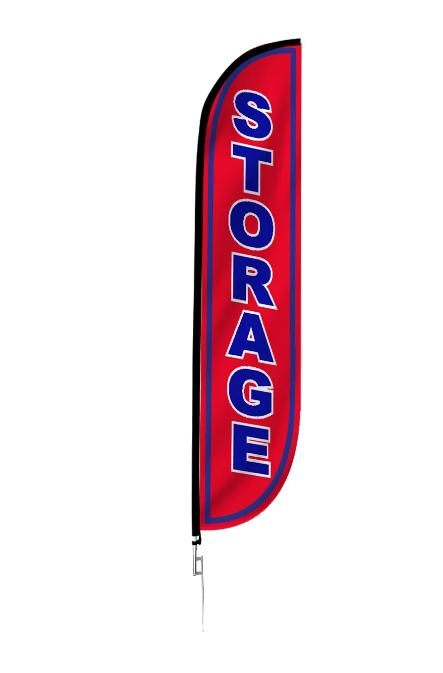 Storage Feather Flag Red