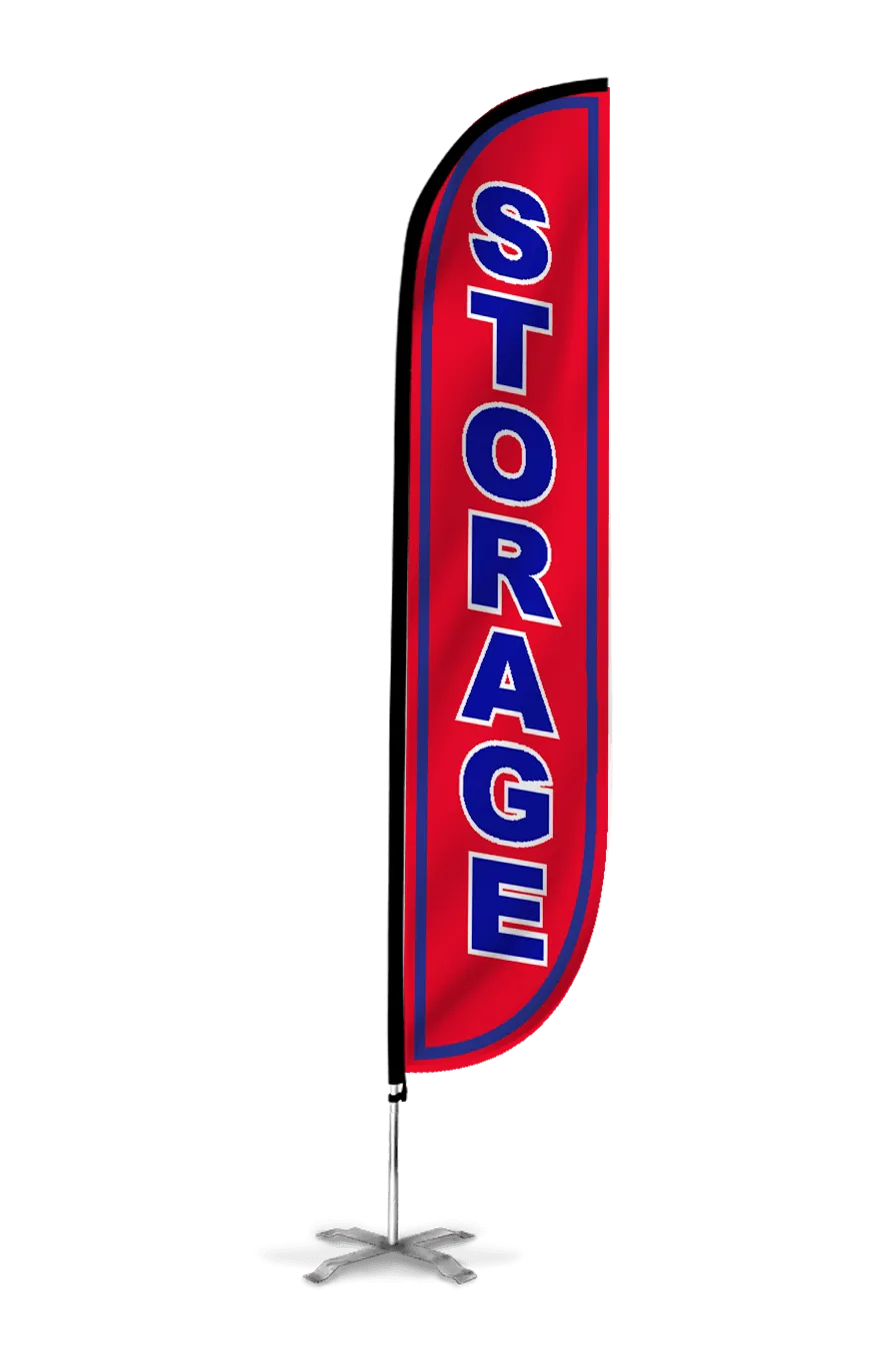 Storage Feather Flag Red