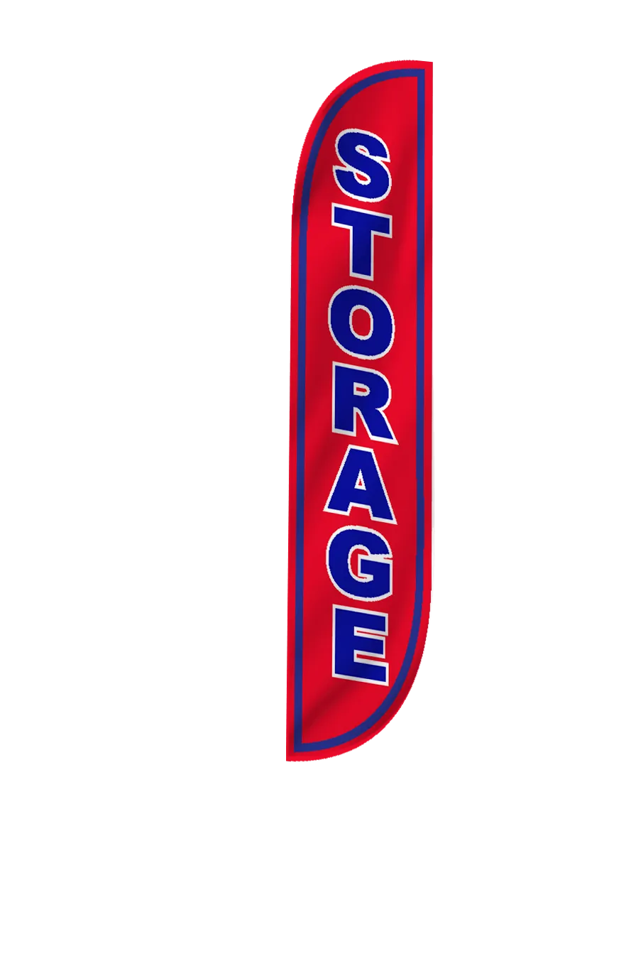 Storage Feather Flag Red