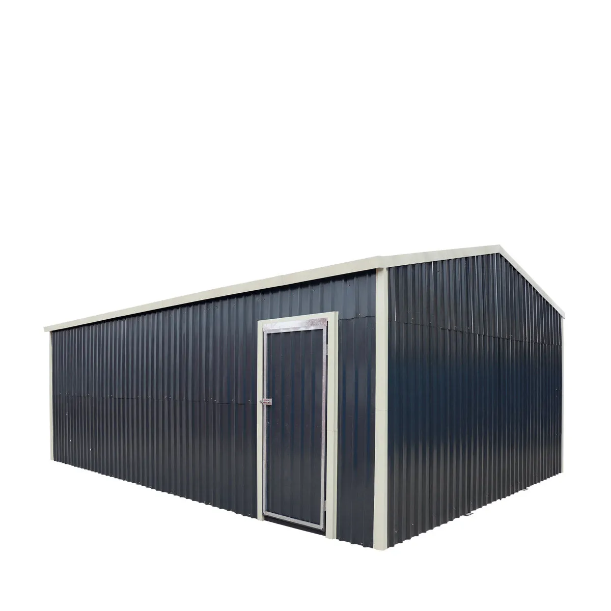 TMG Industrial 16’ x 24’ Metal Garage Shed with Double Front Doors, 10’ Peak Height, Side Entry Door, 384 Sq-Ft Floor Space, TMG-MS1624