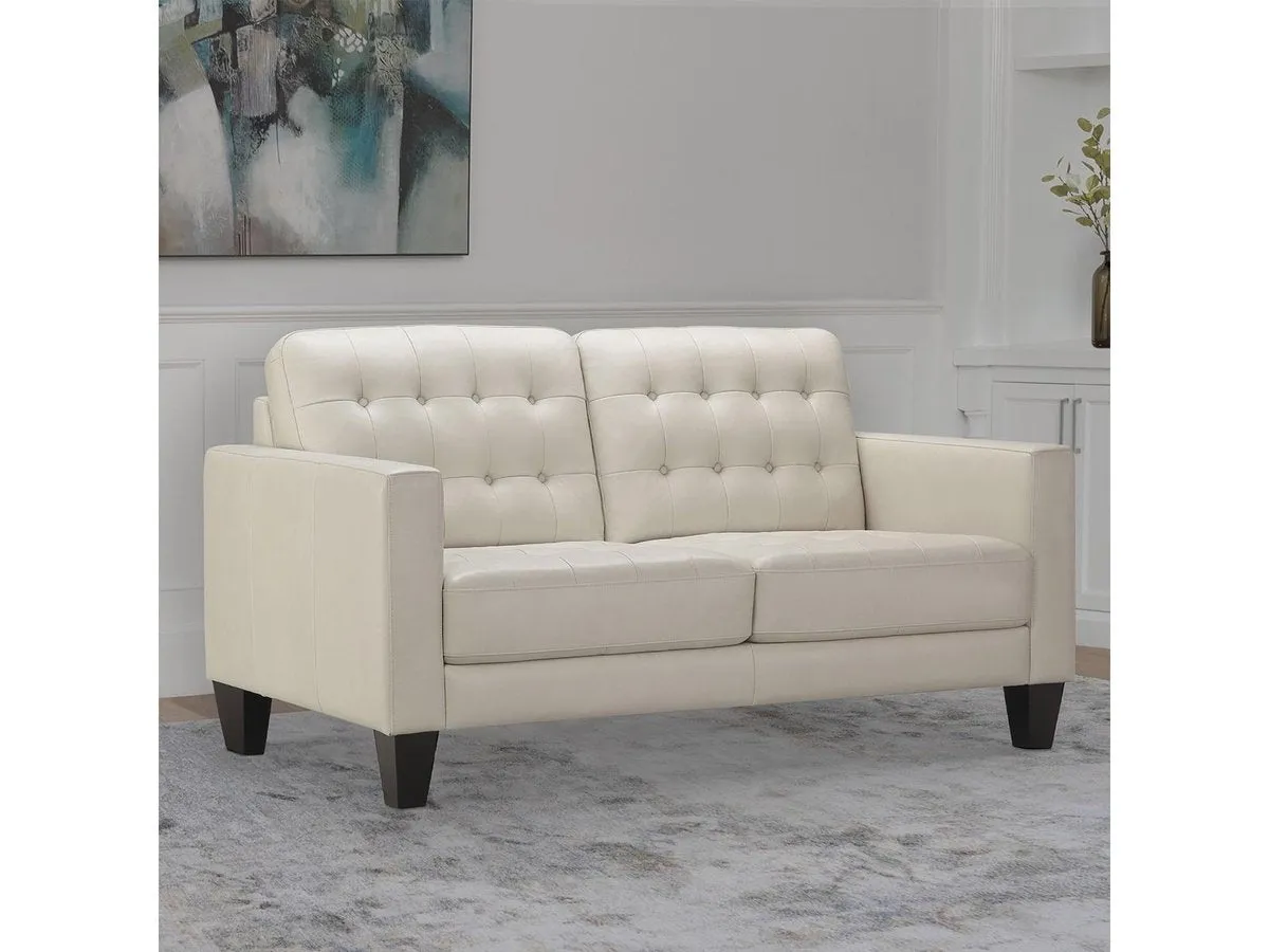 Tova Leather Loveseat