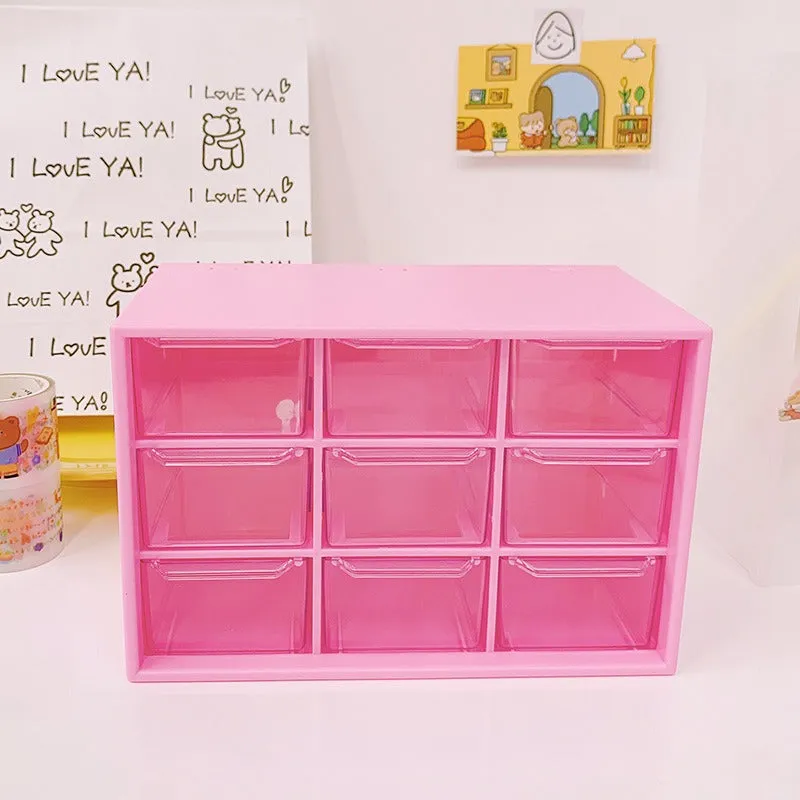 Transparent Storage Box Rack Drawer Set