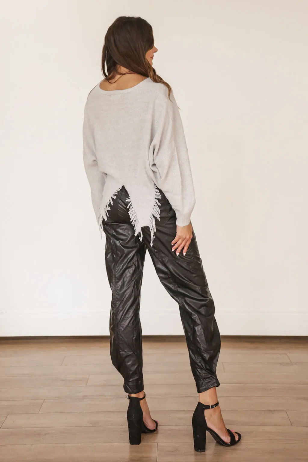 Vegan Leather Boyfriend Pant